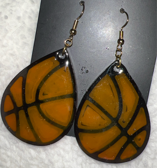 Basketball earrings