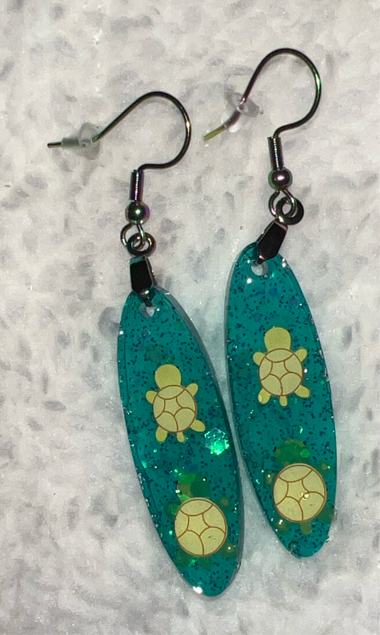 Tiny glow in the dark turtles